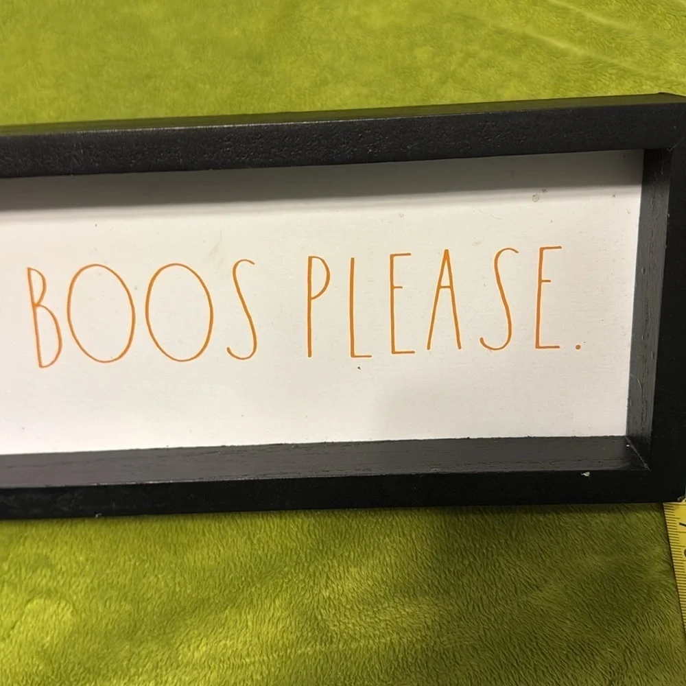 Rae Dunn Halloween MORE BOOS 👻 PLEASE Wood Sign 14x 5